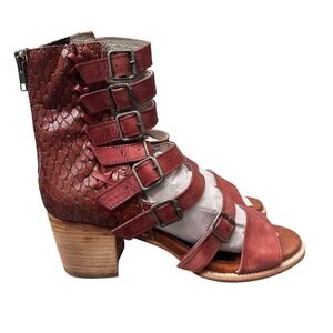 Freebird Country Sandals Women's  Size 12 Color Rust Gladiator Block Heel